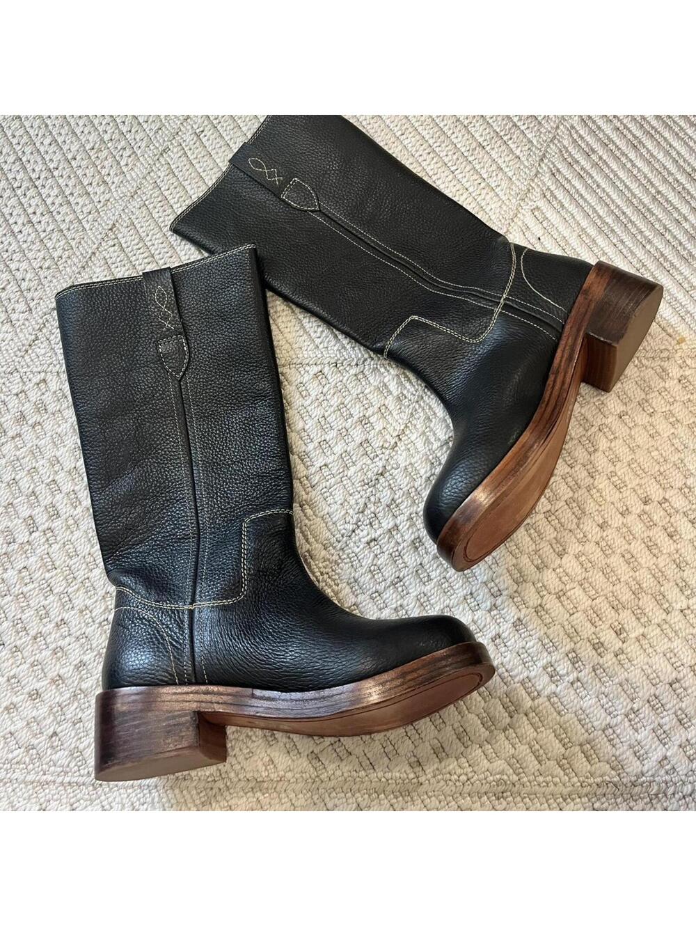 Free People Blaze Pull On Boot in Victorian Black - Picture 4 of 7